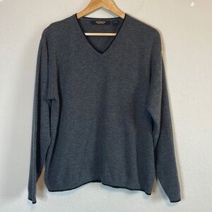 Bachrach Wool blend Long Sleeve V Neck Sweater Size Small